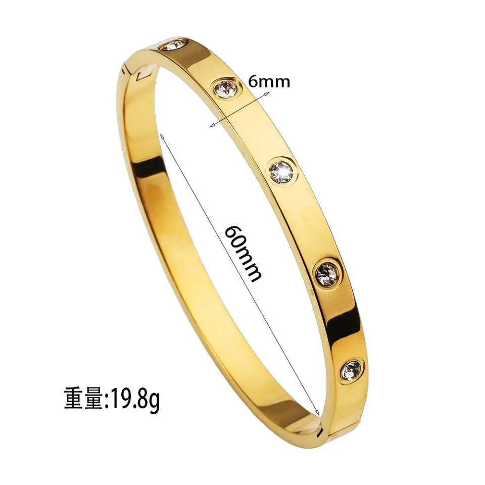 RAKOL Simple 316L Nail Light Luxury Titanium Steel Jewelry Women High Quality Bracelet Multi Functional Non-fading Hand Jewelry